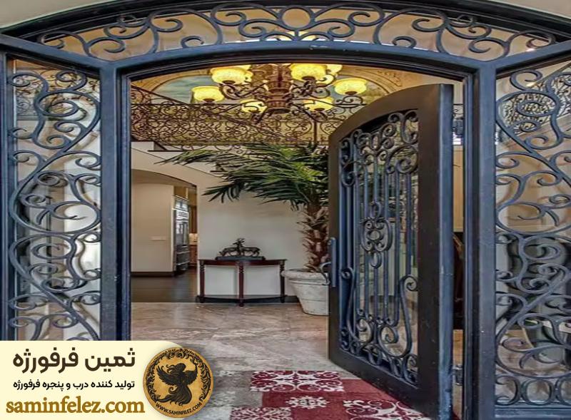 امنیت و استحکام درب فرفورژه کلاسیک 