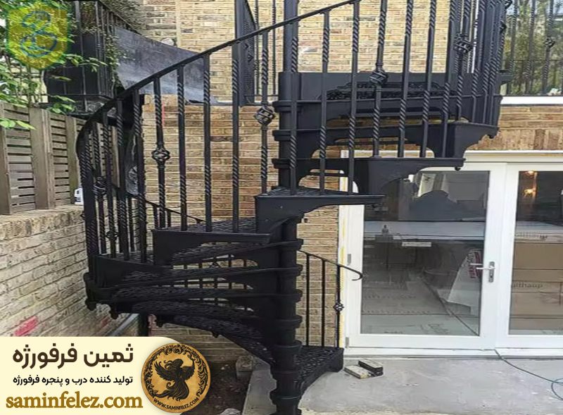 پله پیچ فلزی فرفورژه 